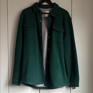 Tracksmith Dark Green Men's Overshirt Jacket Size Large